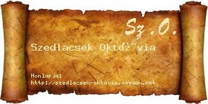 Szedlacsek Oktávia névjegykártya